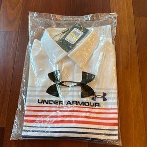 Brand New Under Armour Men’s Striped Golf Polo